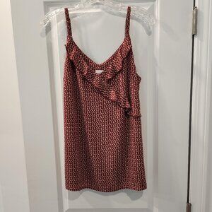 Cabi Fresco Cami burgundy with ruffle detail Style 4186, size M, NWT $90